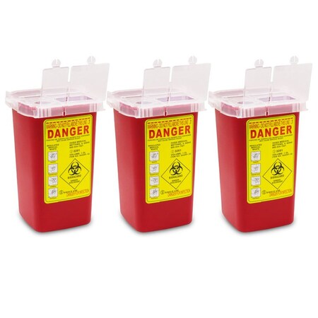 Oasis Sharps Container (1 Quart), 3 Per Pack SHARP-1QX3